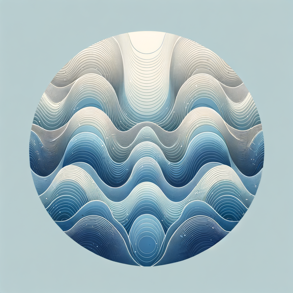 Visualization of calming sound waves for hypnosis audio