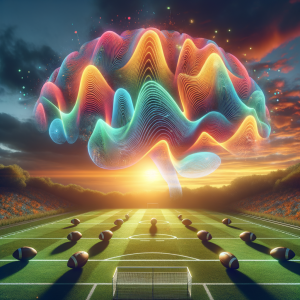 Visualization of a football field with focus and clarity techniques.