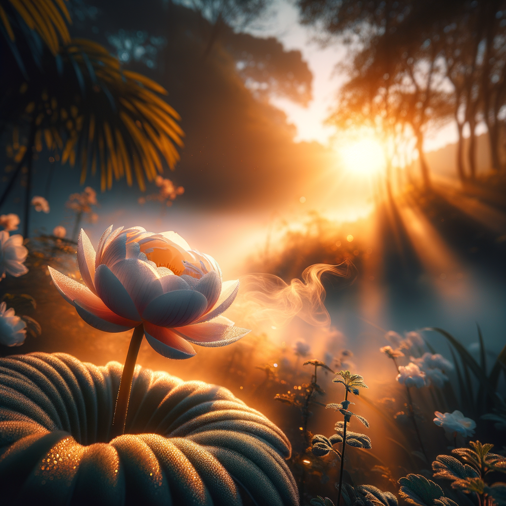 A blooming flower under sunlight symbolizing heart openness and light.