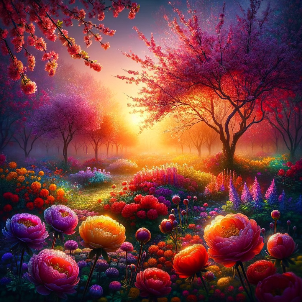 Vibrant flowers blooming, symbolizing realization of leadership potential