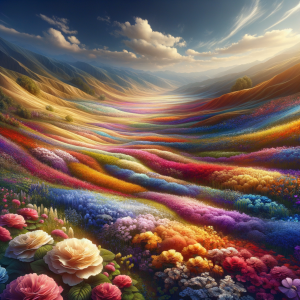 Artistic depiction of blossoming flowers illustrating self-confidence growth