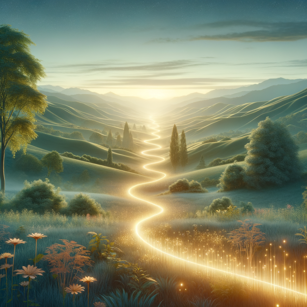 a bright path leading through a serene landscape as a metaphor for a confident journey ahead