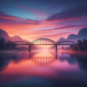 Artistic depiction of a bridge symbolizing business success