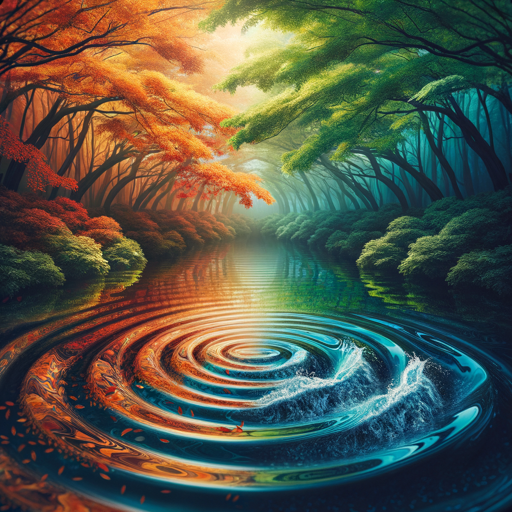 Calm mind transformation in nature representation