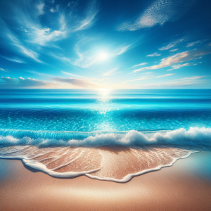Gentle ocean waves symbolize calmness and emotional stability.