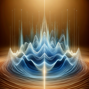 Soothing audio waves floating in air