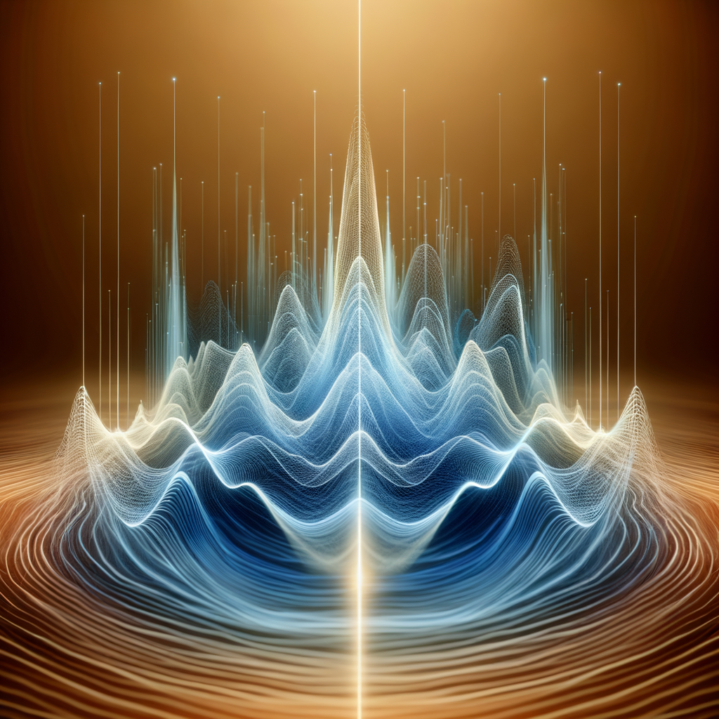 Soothing audio waves floating in air