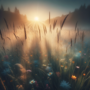 Serene meadow helping calm fears and anxieties