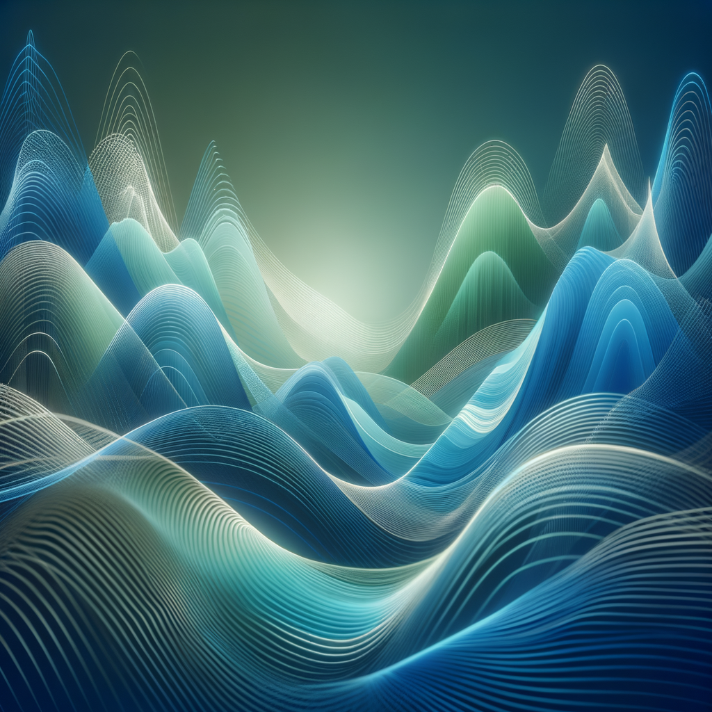 Abstract sound waves gently moving for hypnosis relaxation
