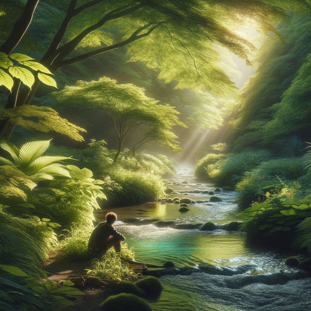 Scenic view of calming streams symbolizing inner peace