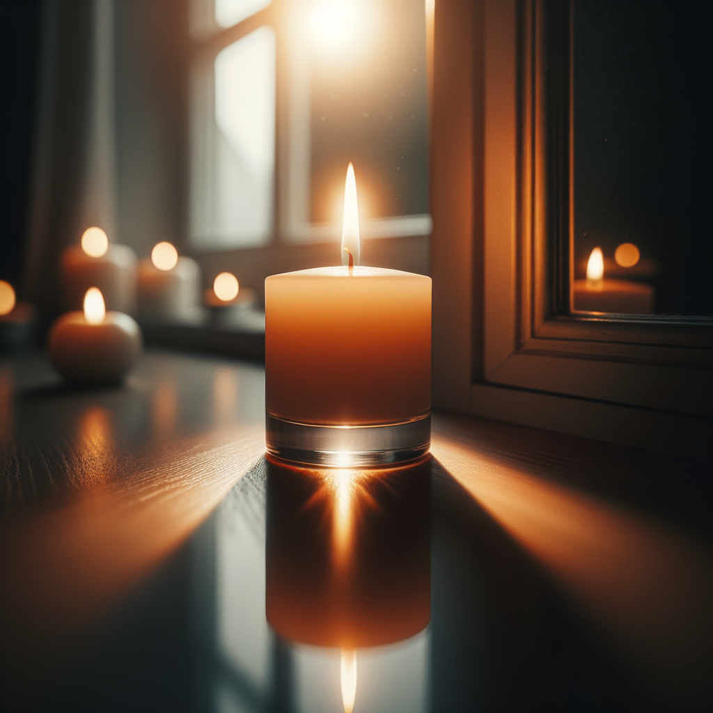 Candlelight reflecting tranquility and introspection