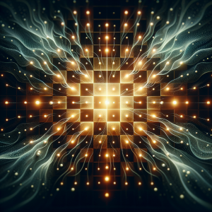 A single illuminated chessboard symbolizing strategic thinking and confidence