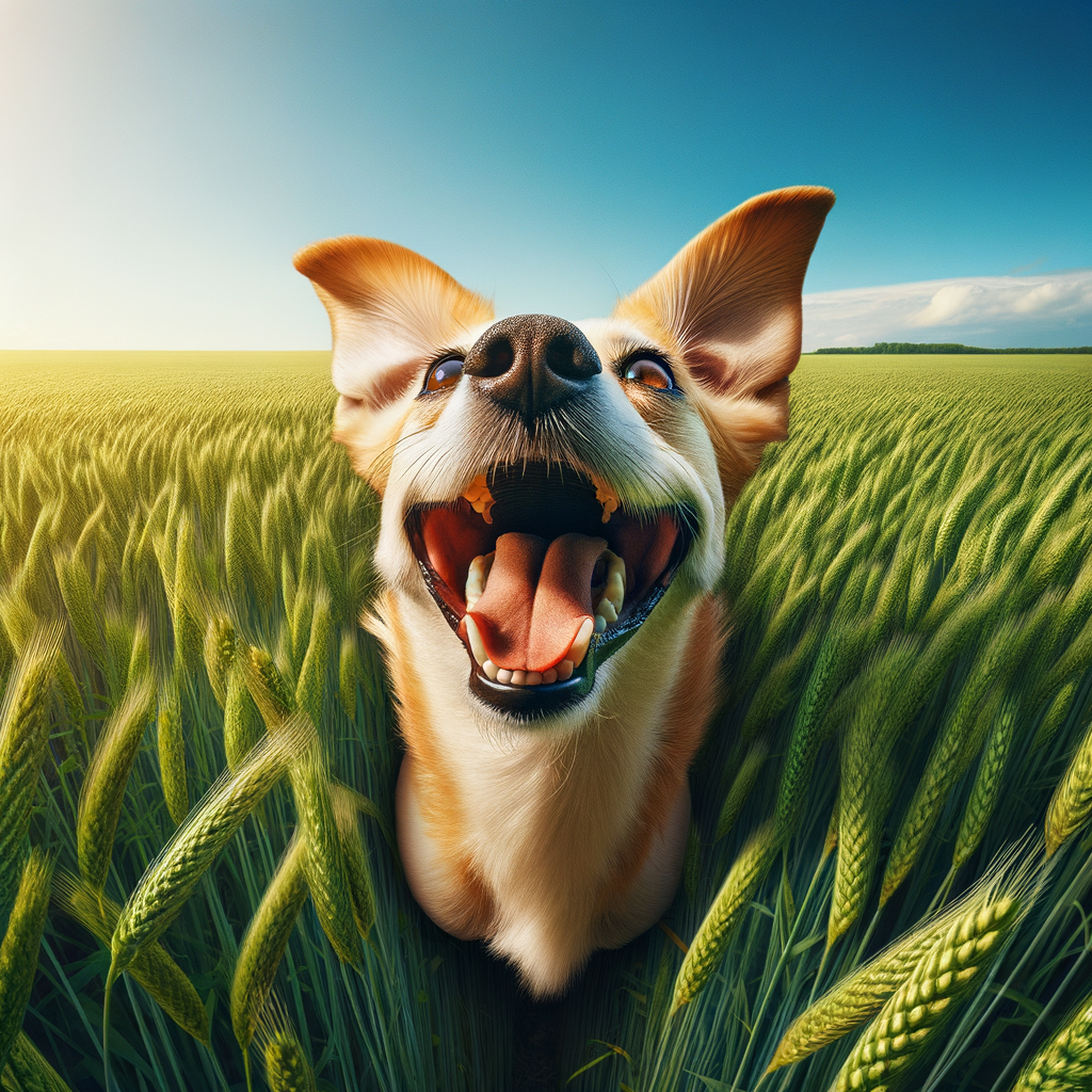 happy and confident dog exploring the great outdoors