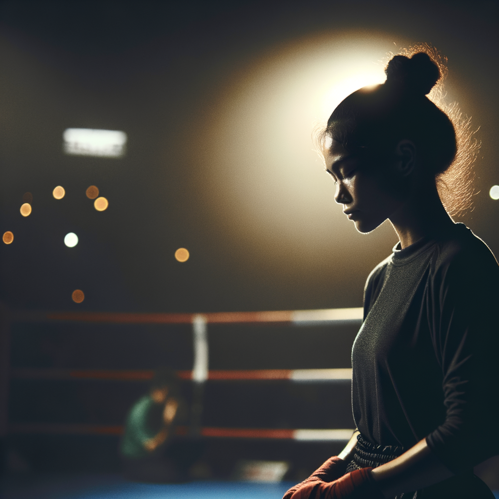 Boxer with deep focus and energy in the ring