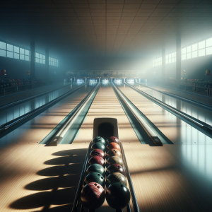 Visualization of focused and calm atmosphere with a bowling lane