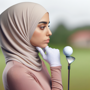 Golfer lost in thought on the golf field
