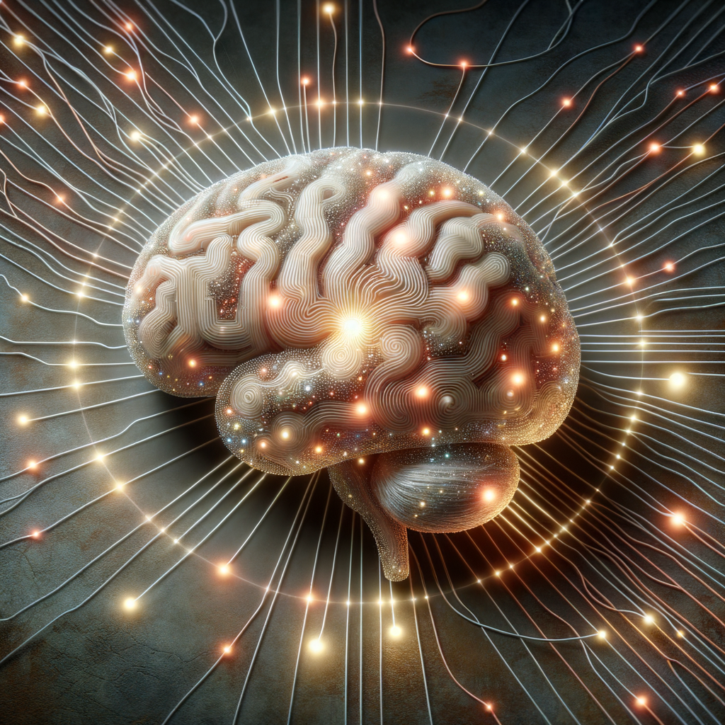 Abstract concept of the human mind with neural pathways lighting up