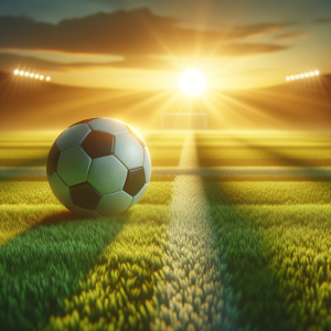 Soccer player focused and confident on the field