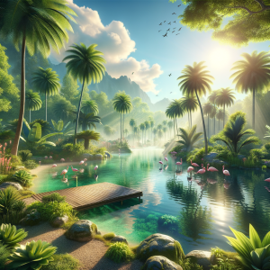 Visual representation of a serene oasis