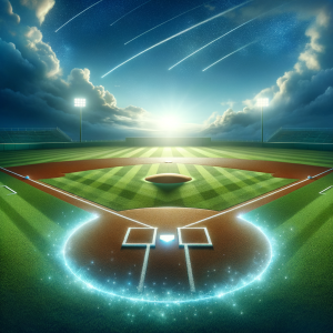 A tranquil baseball diamond symbolizing mental focus and calm for athletes
