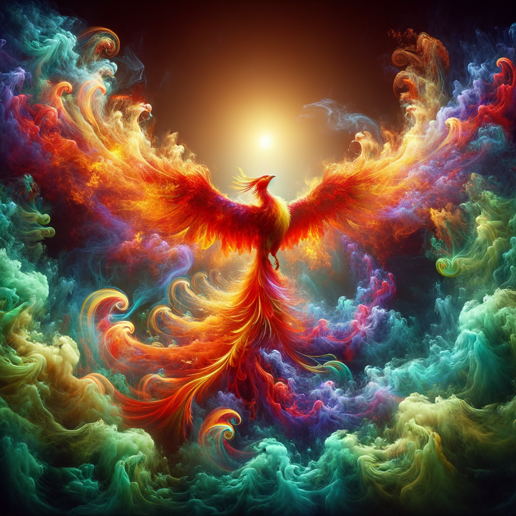 Artistic interpretation of a phoenix rising symbolizing renewed motivation and energy