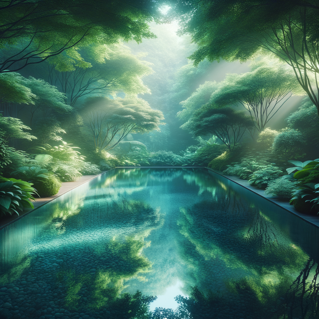 Calm reflection pool symbolizing inner tranquility and contemplation