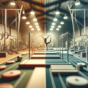 Gym background with visualization concept