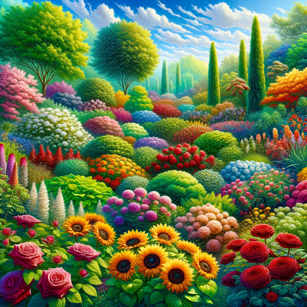 Colorful garden expressing joy and confidence