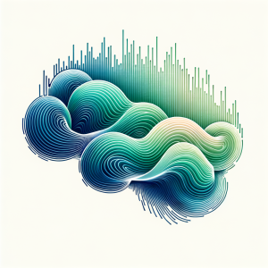 Flowing sound waves representing focus enhancement through hypnosis