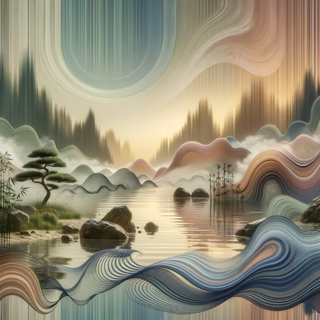 Peaceful sound waves resonating through a calm environment