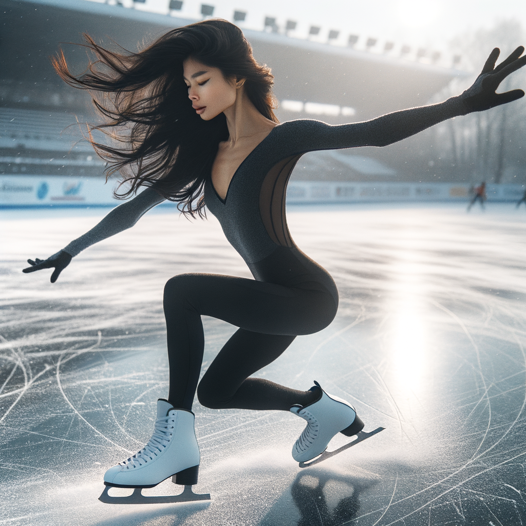 harmonious connection between figure skater and ice