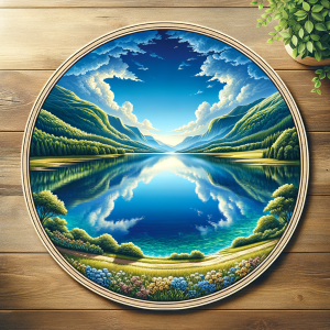Calming nature landscape for hypnosis audio