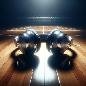 Hypnosis headphones enhancing focus for basketball