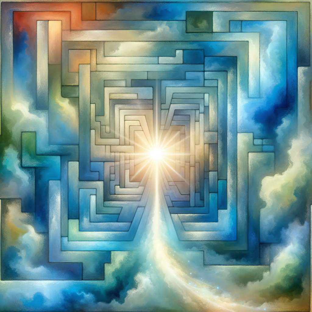 An abstract design representing mental clarity and comfort