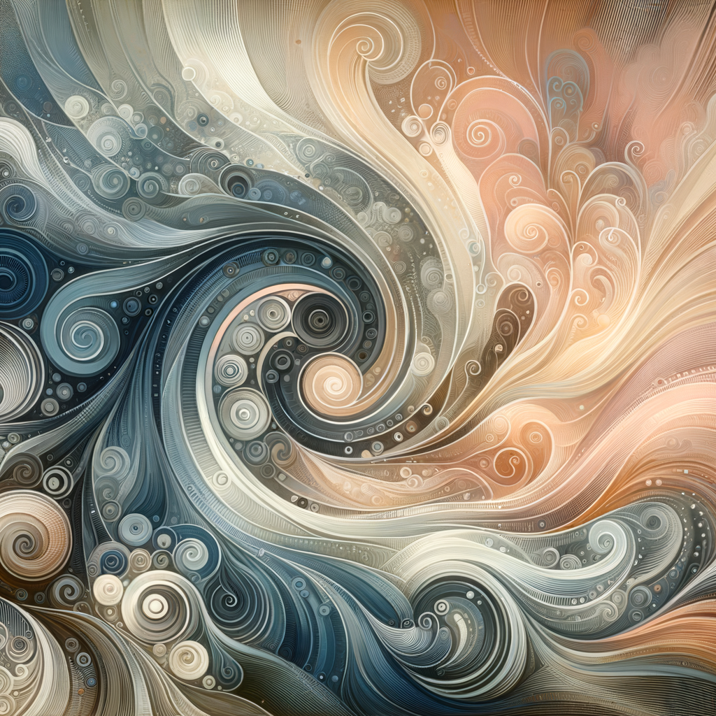 A serene abstract visualization depicting the calming and focused effect of hypnosis for bowlers.