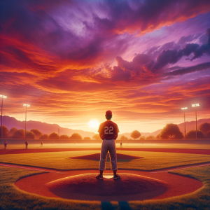Visualizing heightened concentration while pitching in baseball