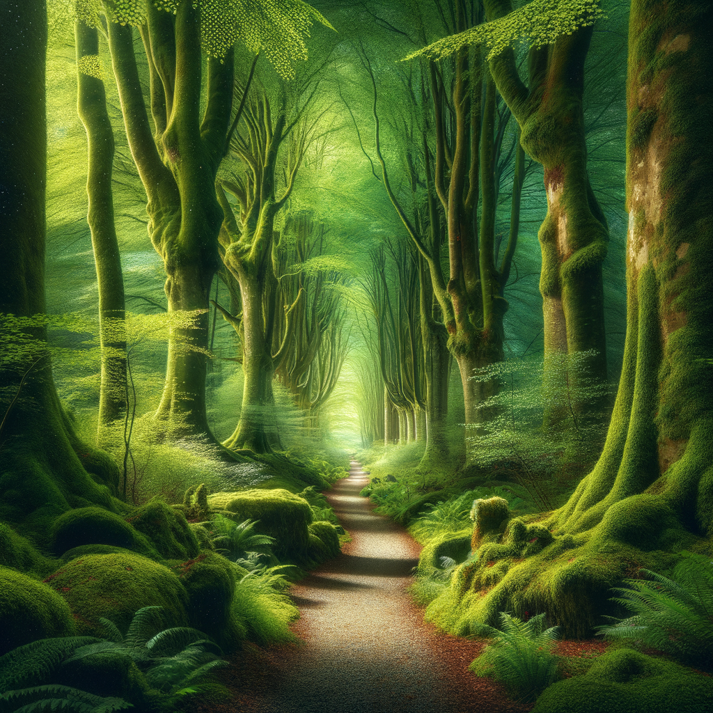 Serene path symbolizing a hypnotic journey for personal development