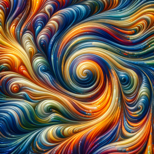 Swirling hypnotic waves symbolizing basketball focus