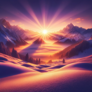 Sunrise over mountains symbolizing new beginnings