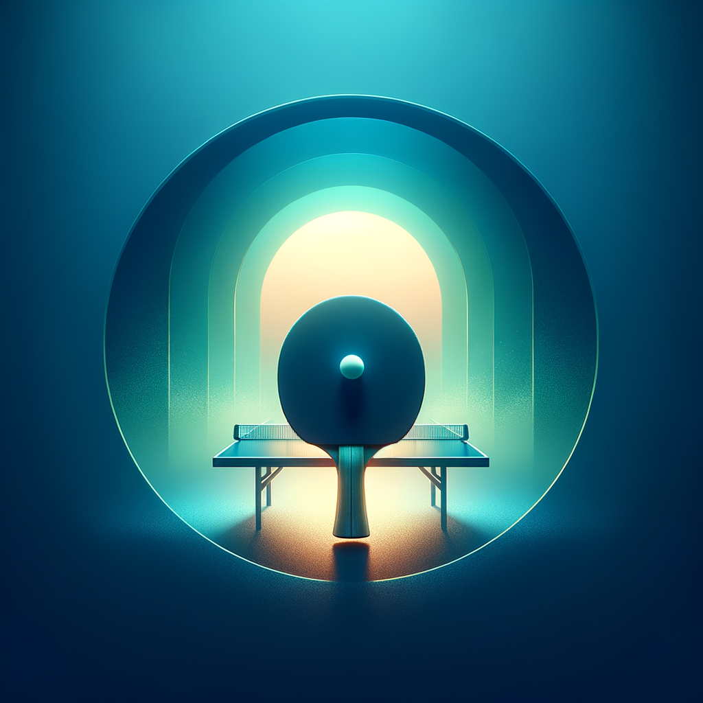 Peaceful and focused table tennis setting