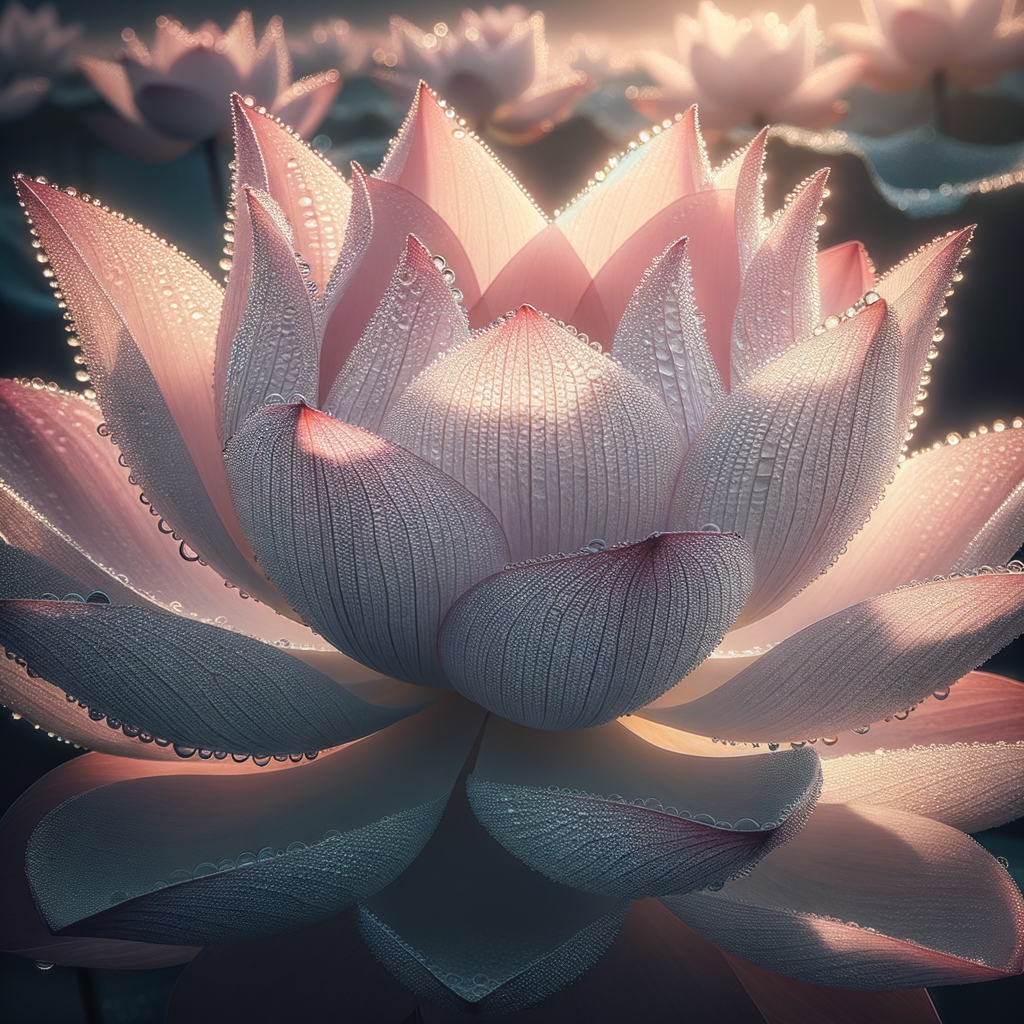A beautiful lotus flower opening up, symbolizing awakening of inner vitality