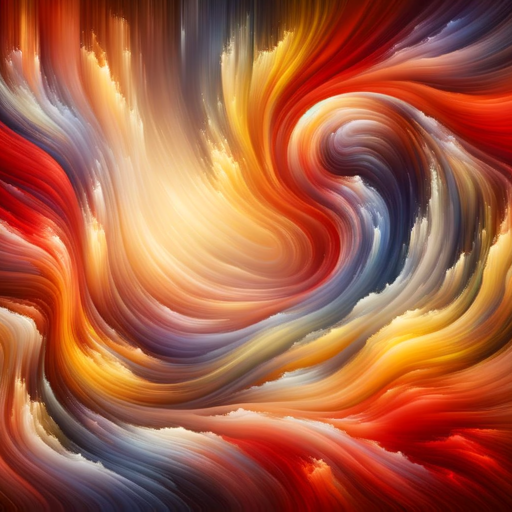 A gentle flow of warm colors symbolizing intimacy and emotional bonding through hypnosis.