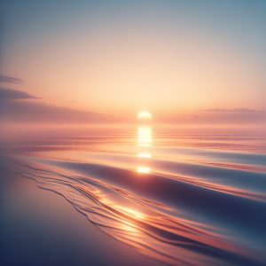 Sunrise over calm sea symbolizing emotional liberation from alcohol