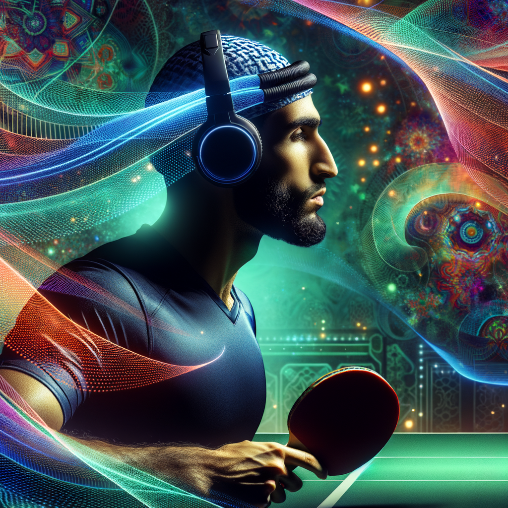 Athlete listening to table tennis hypnosis
