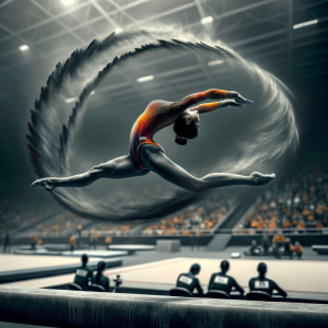 a gymnast performing a flawless routine