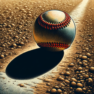 Focused softball player preparing mentally