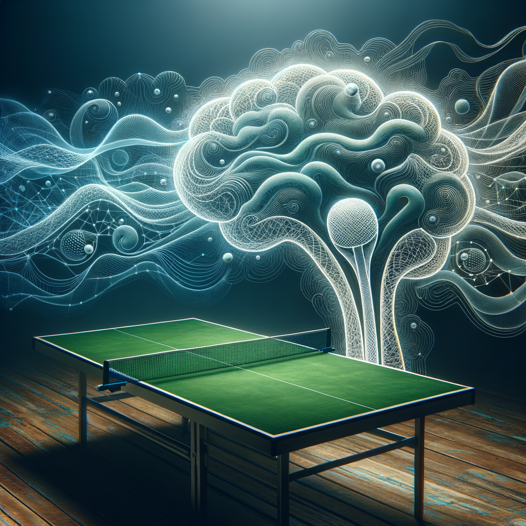 Abstract visual of strategic patterns in table tennis