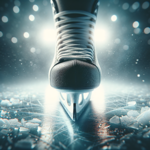 Illustrative scene of mental conditioning for ice hockey