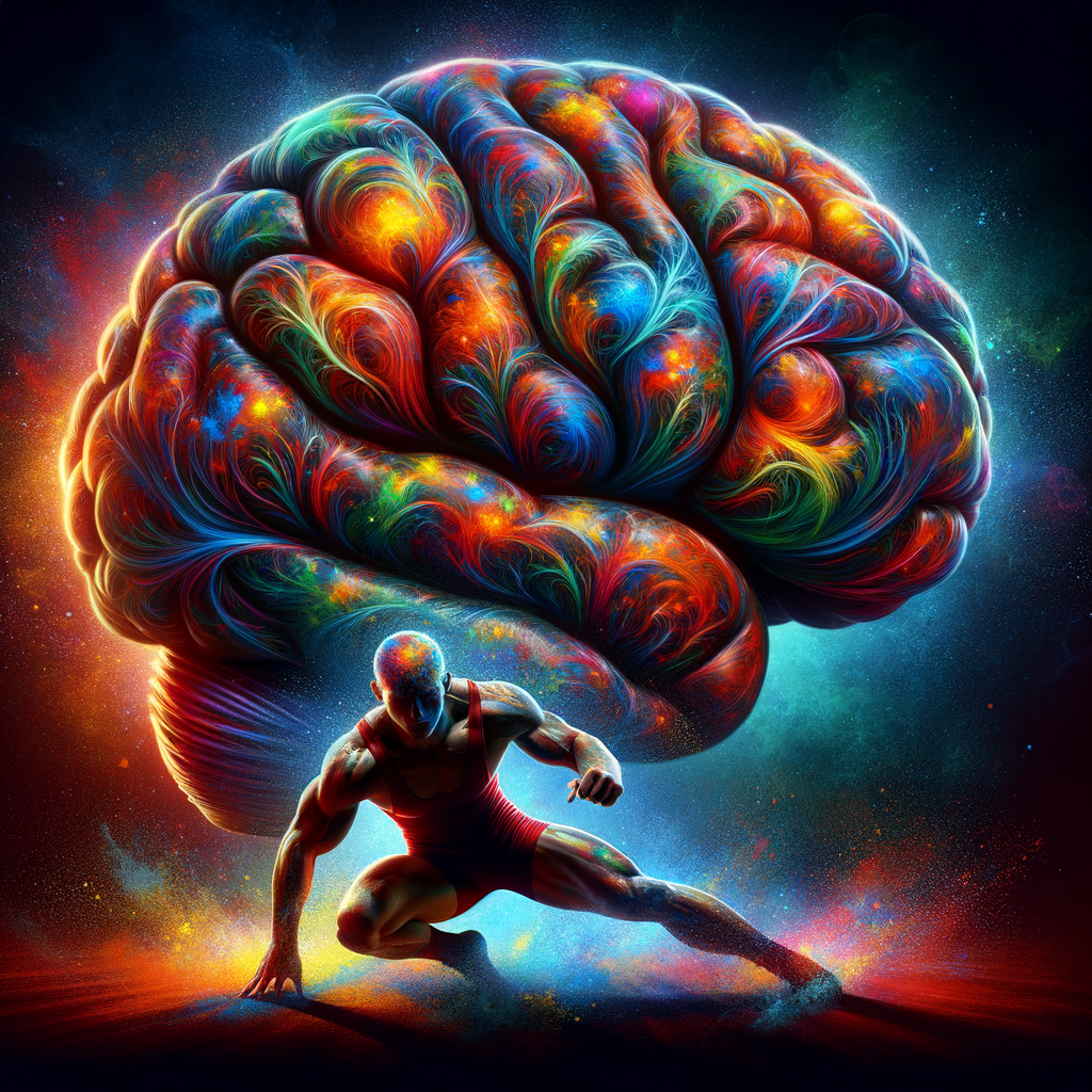 Visualization of a strong wrestler's mind