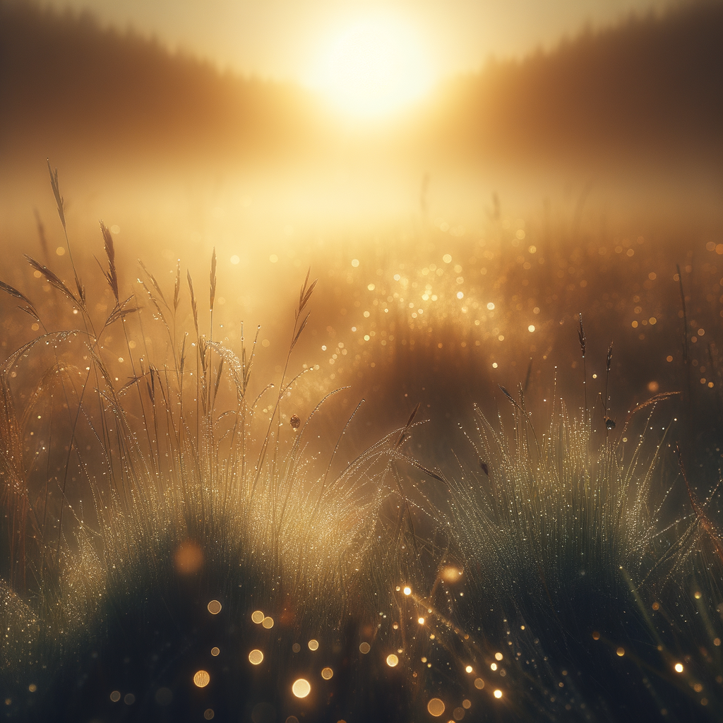 Sunrise over a tranquil field showing renewal through restful sleep